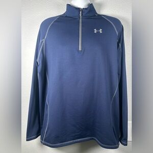 Under Armour Men’s Navy ColdGear Quarter Zip Pullover Size Large